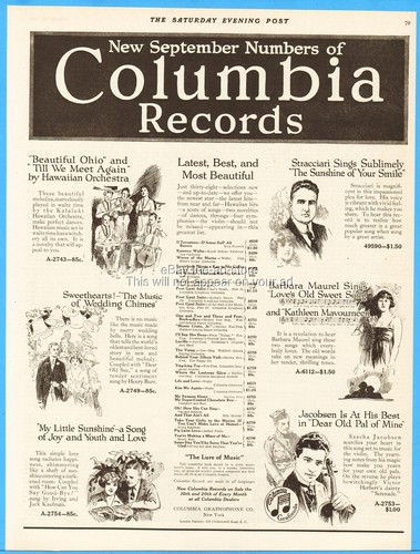 1919 columbia phonograph - 1919,