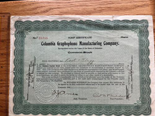 Columbia graphophone company - columbia,